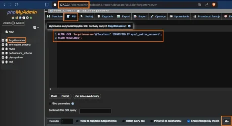 mysql phpmyadmin authentication protocol tfs 1.2.webp