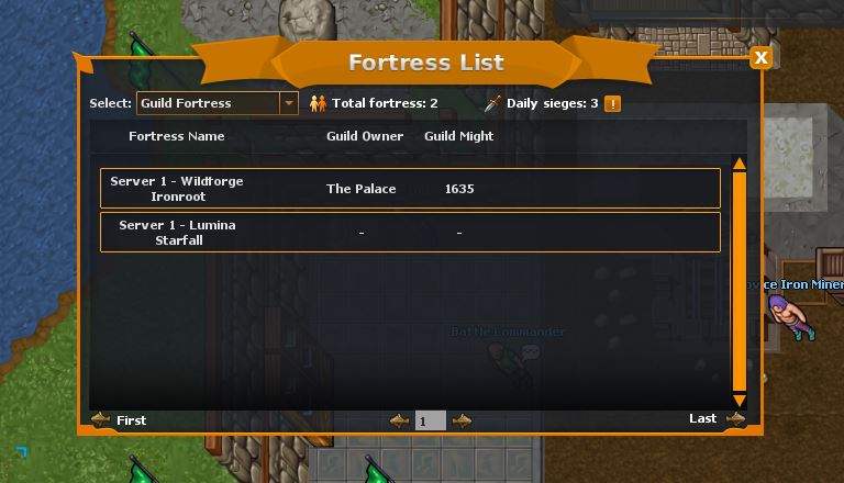 Guild Fortresses on Wildforge and Lumina Islands